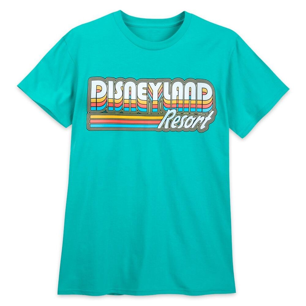 Disneyland Resort Retro T Shirt Mens Green Blue 100% Cotton Size XXL 2XL Casual